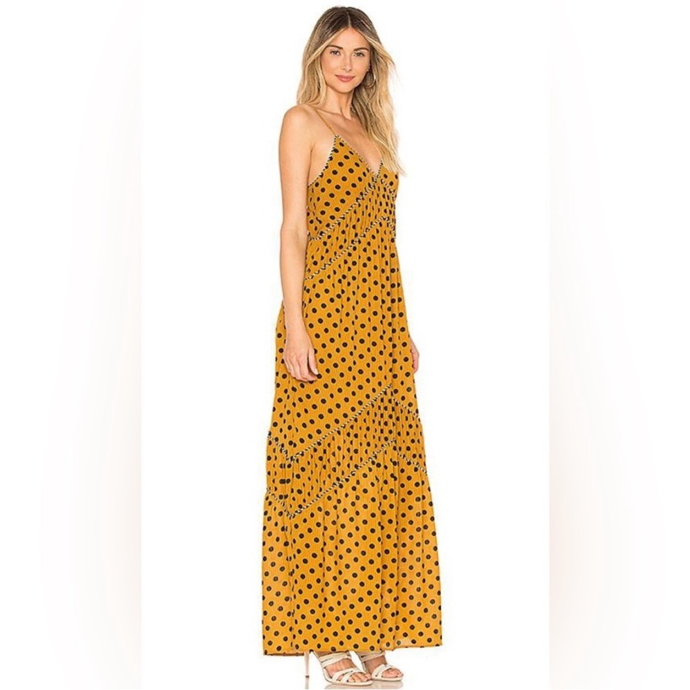 Yellow Polka Dot Maxi Dress – Size XS - Picture 3 of 8